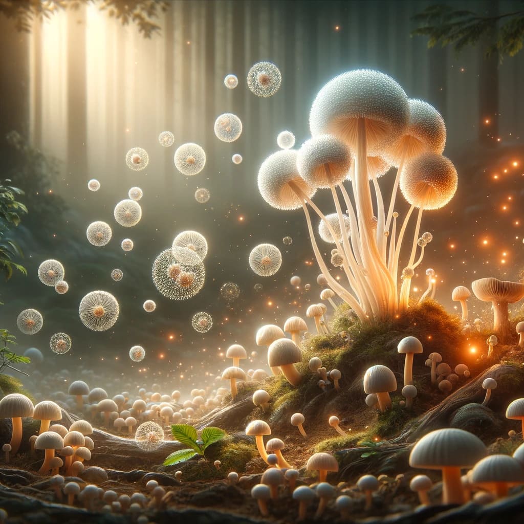 What are mushroom spores